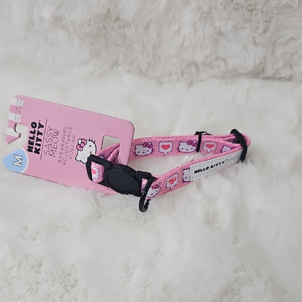 Hello Kitty Sassy Meow, breakaway adjustable collar Pink Size Medium